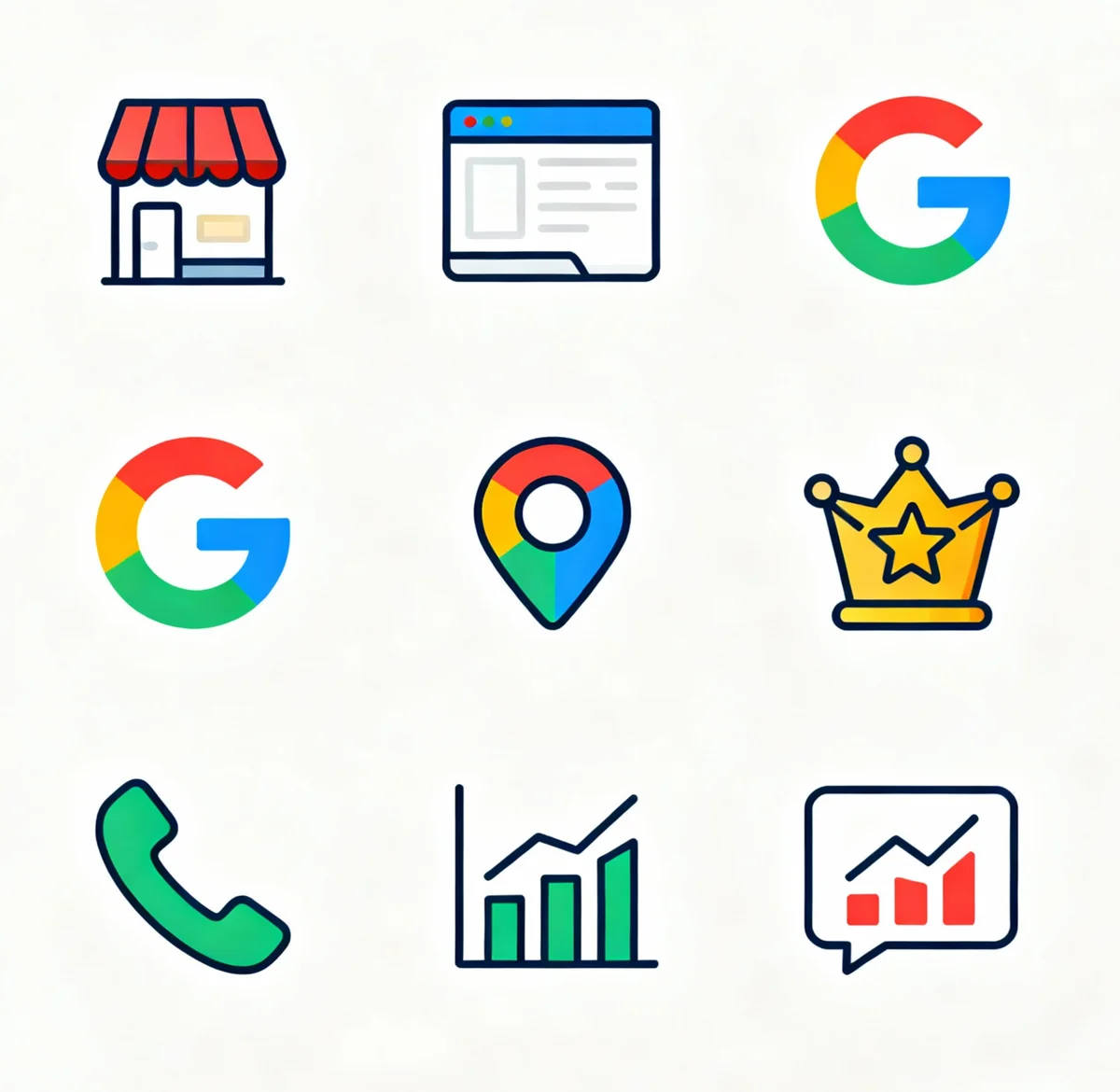 Google Moja Firma - mapa lokalna z pinezkami lokalizacji firm